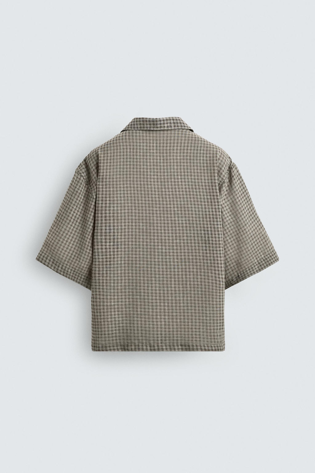CAMISA RELAXED FIT JACQUARD CUADROS / Verde - Zara фото 8