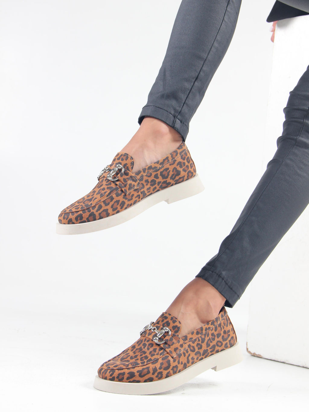 Лоферы туфли 172.1841be.Коричневый леопард