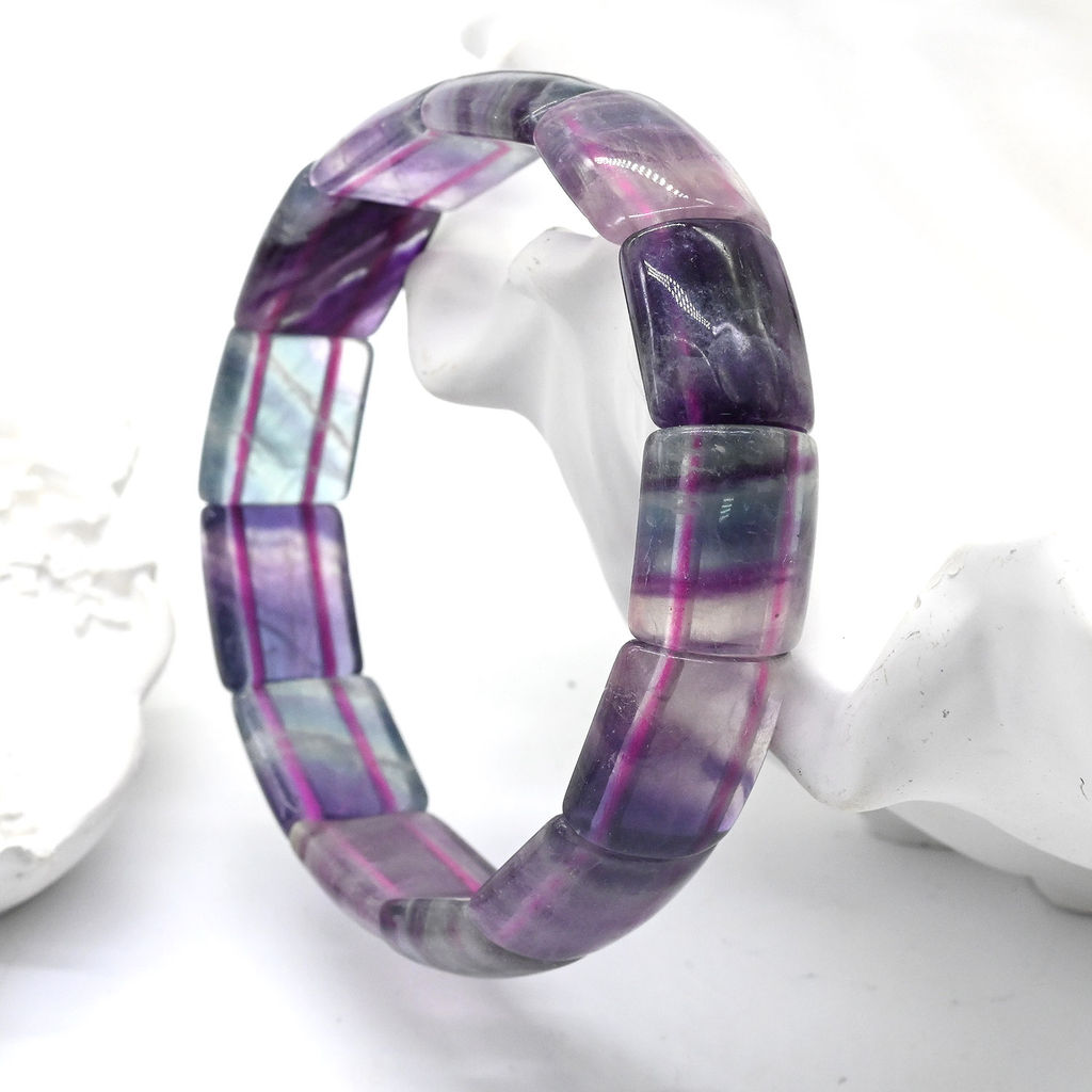 Браслет из Флюорита сегмент 14*15мм, 35г