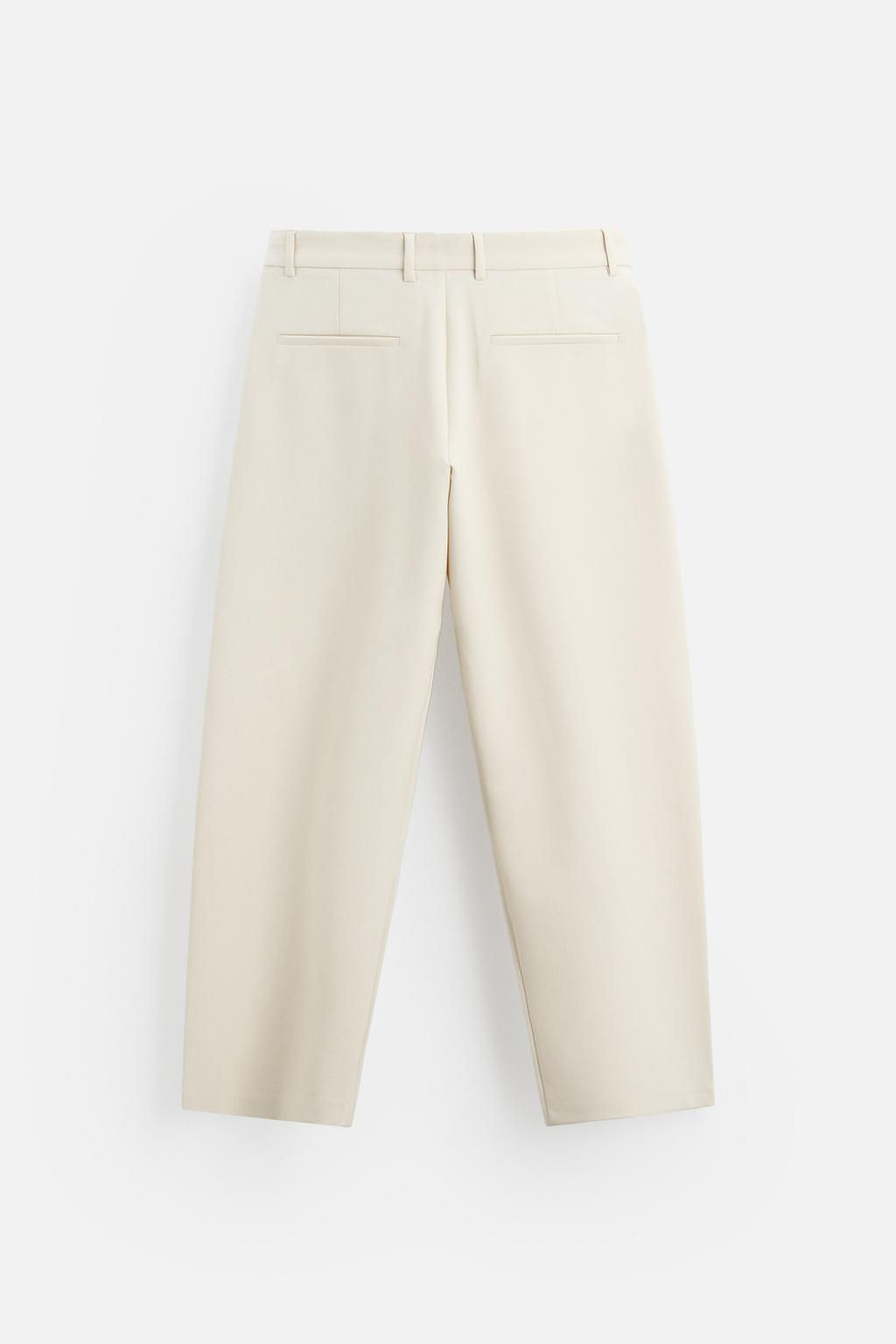 RELAXED FIT PLEATED TROUSERS - Zara фото 14