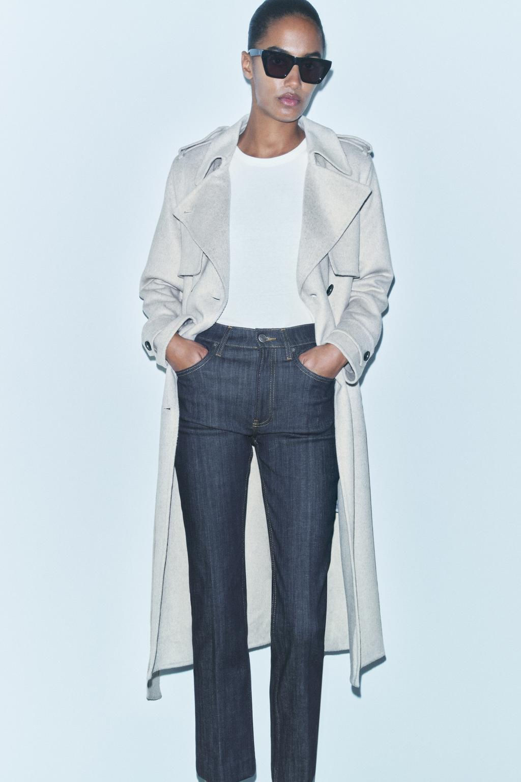 ZW COLLECTION BOOTCUT HIGH-WAIST CROPPED JEANS - Zara фото 5