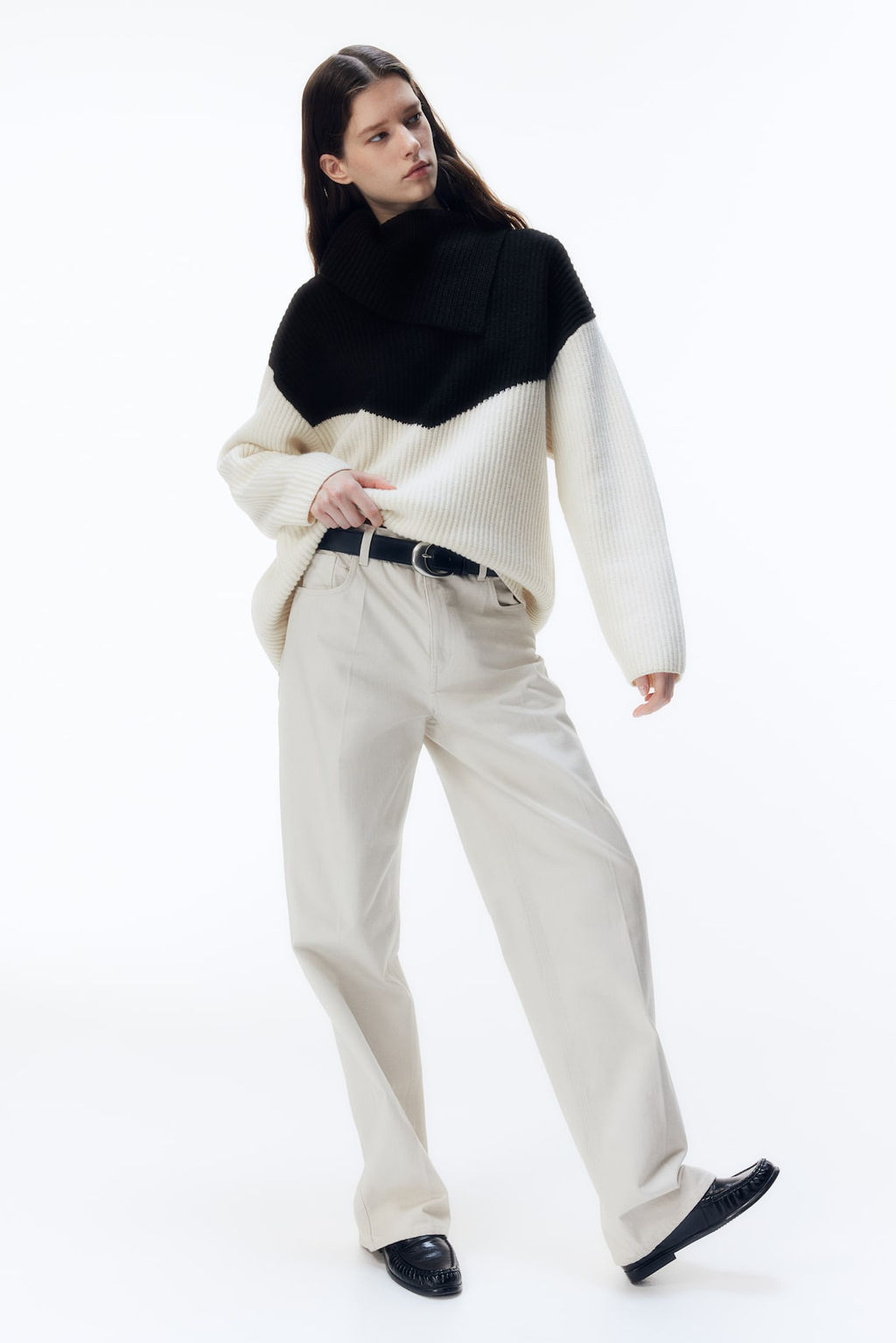 Jersey de lana con cuello asimetrico - H&m фото 2