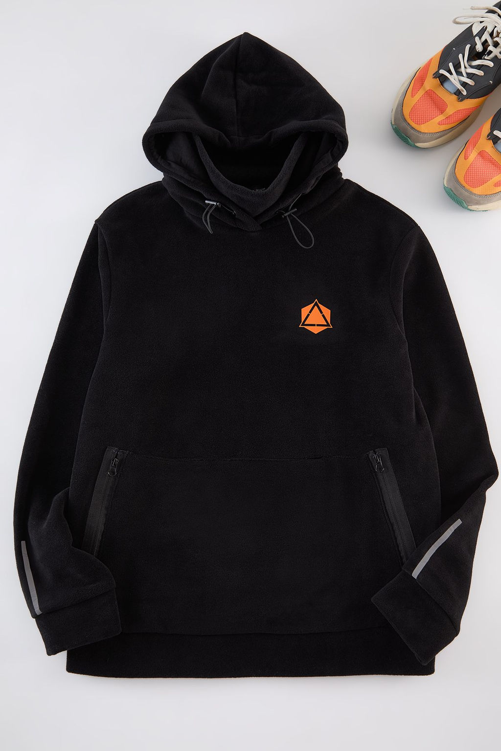 TRENDYOL MAN Premium Antrasit Oversize/Normal Kesim Bask?l? Anti-pilling Polar Sweatshirt TMNAW24SW00122 - Trendyolmilla фото 7