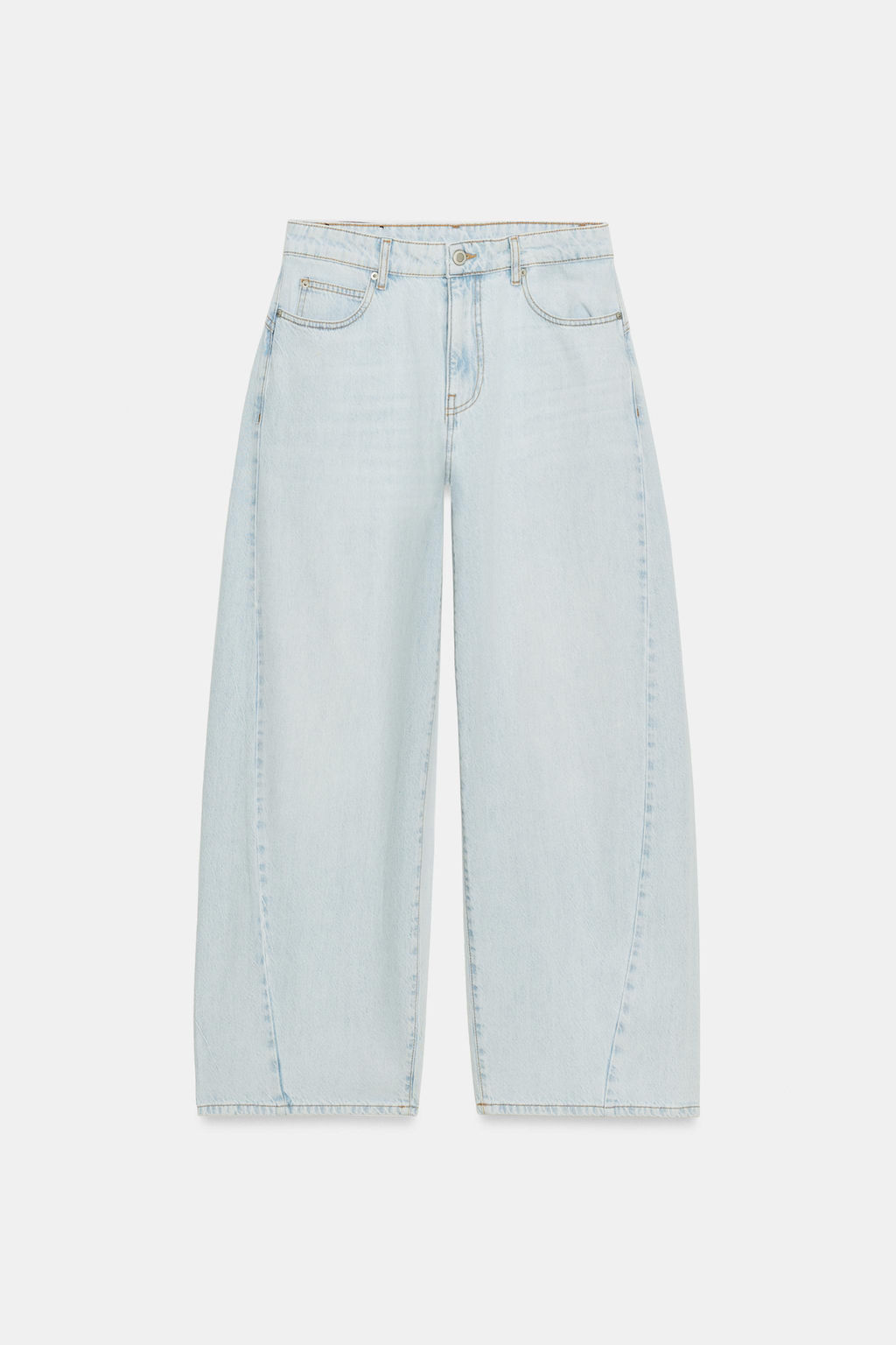 JEANS ZW COLLECTION LOOSE BARREL TIRO MEDIO / Azul - Zara фото 4