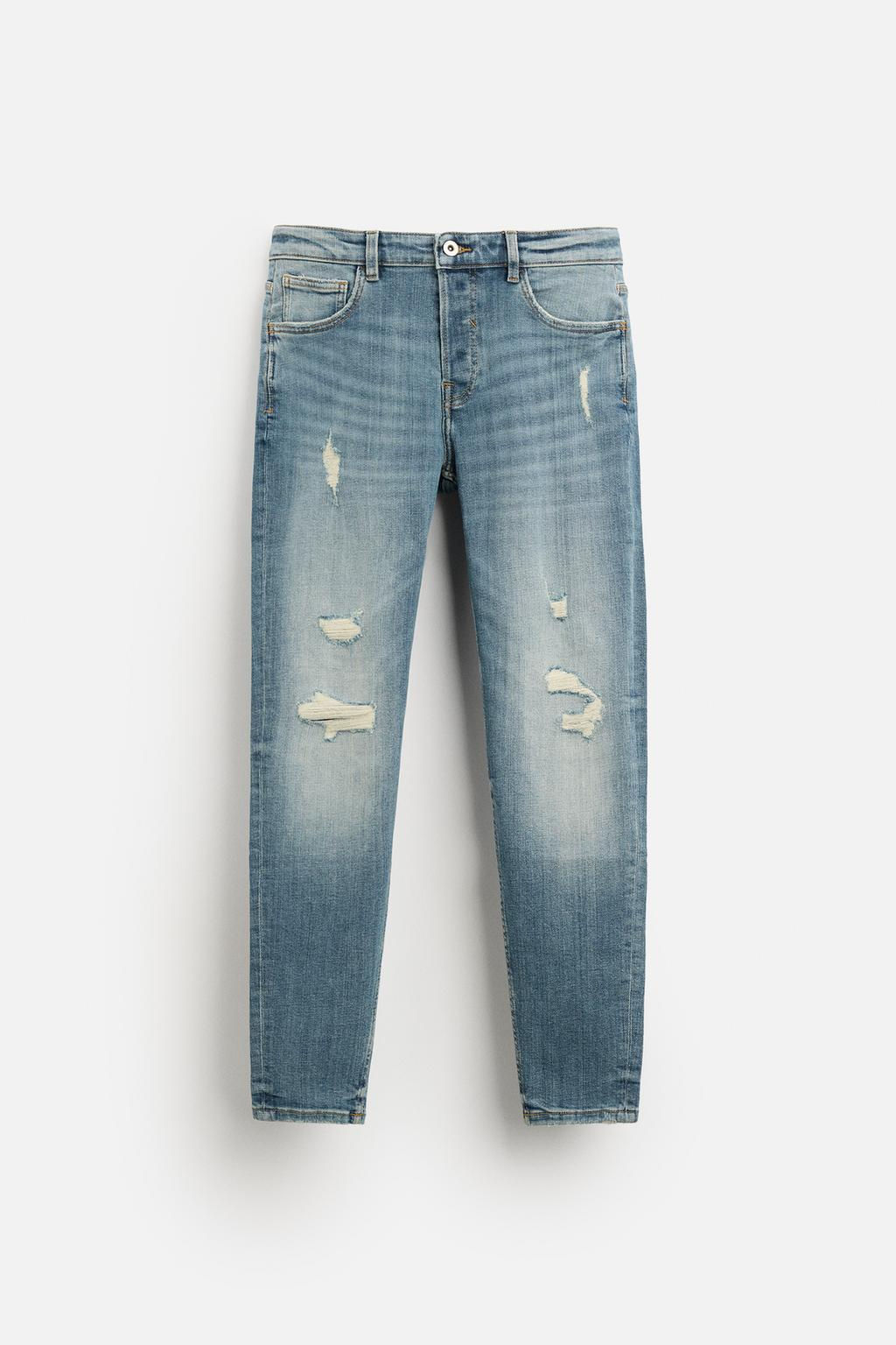 RIPPED SKINNY FIT JEANS - Zara фото 6