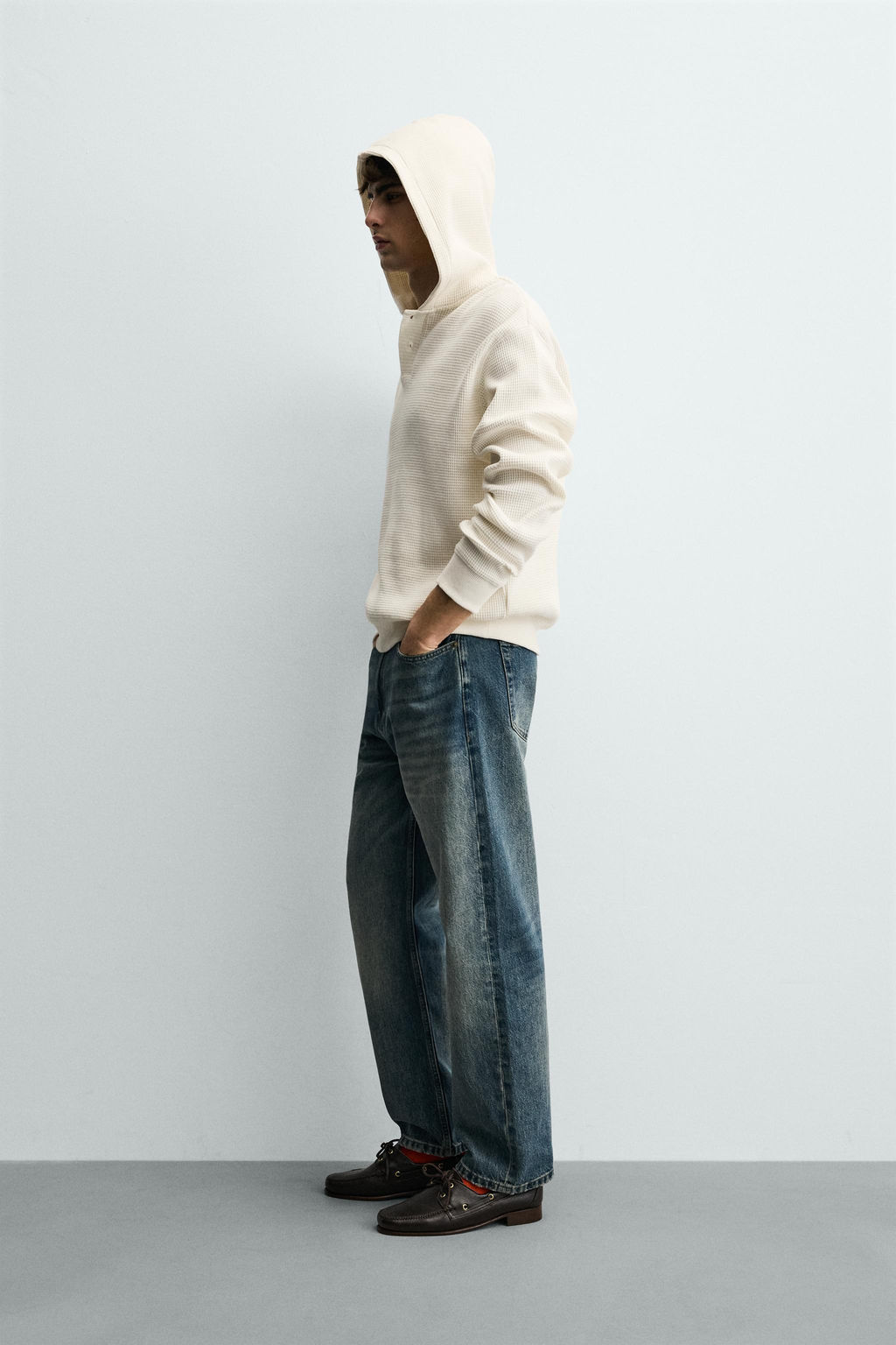 WAFFLE-KNIT HOODIE - Zara фото 6
