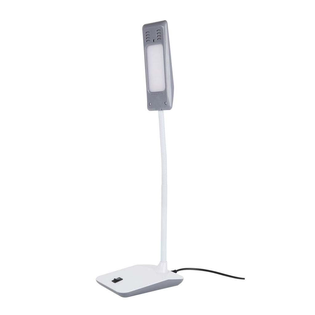 TLD-545 Grey-White/LED/350Lm/3500K Светильник настольный, 4W. Механический выключатель. Серый с белым. ТМ Uniel