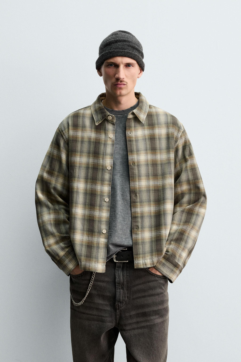 CHECK RELAXED FIT OVERSHIRT