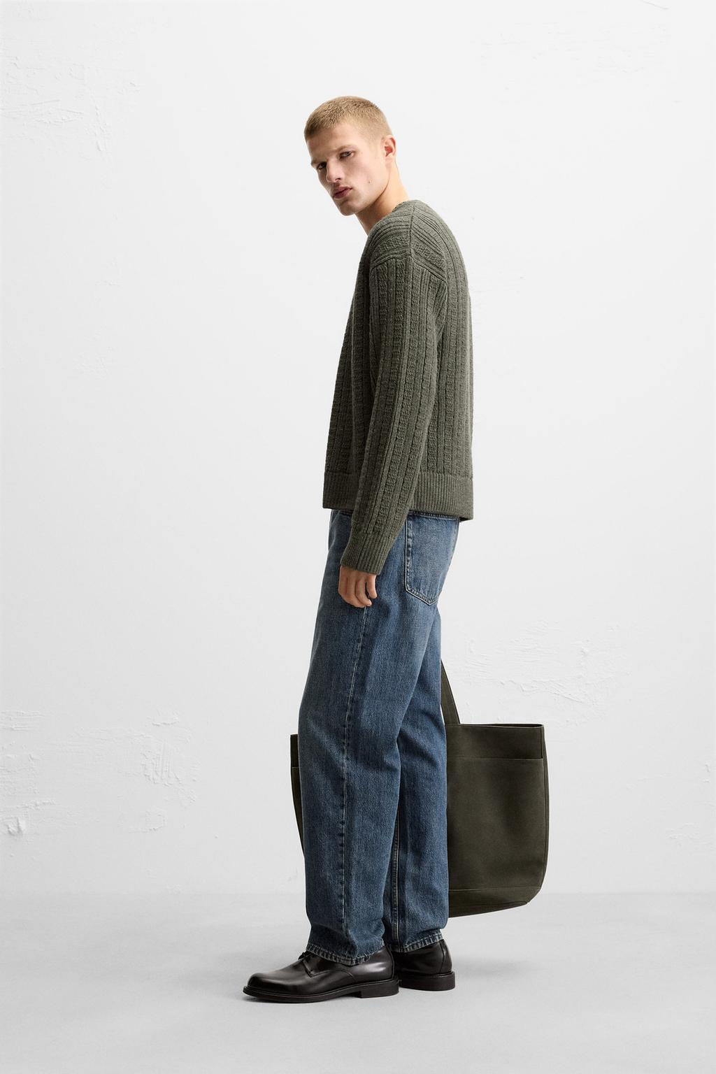 TEXTURED CABLE-KNIT CARDIGAN - Zara фото 4