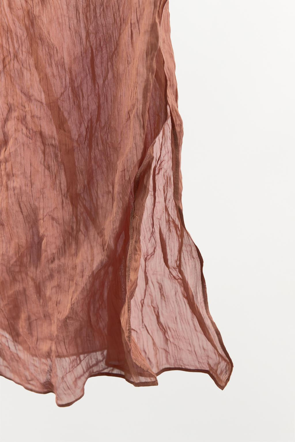 METALLIC THREAD TEXTURE SKIRT WITH SLITS - Zara фото 6