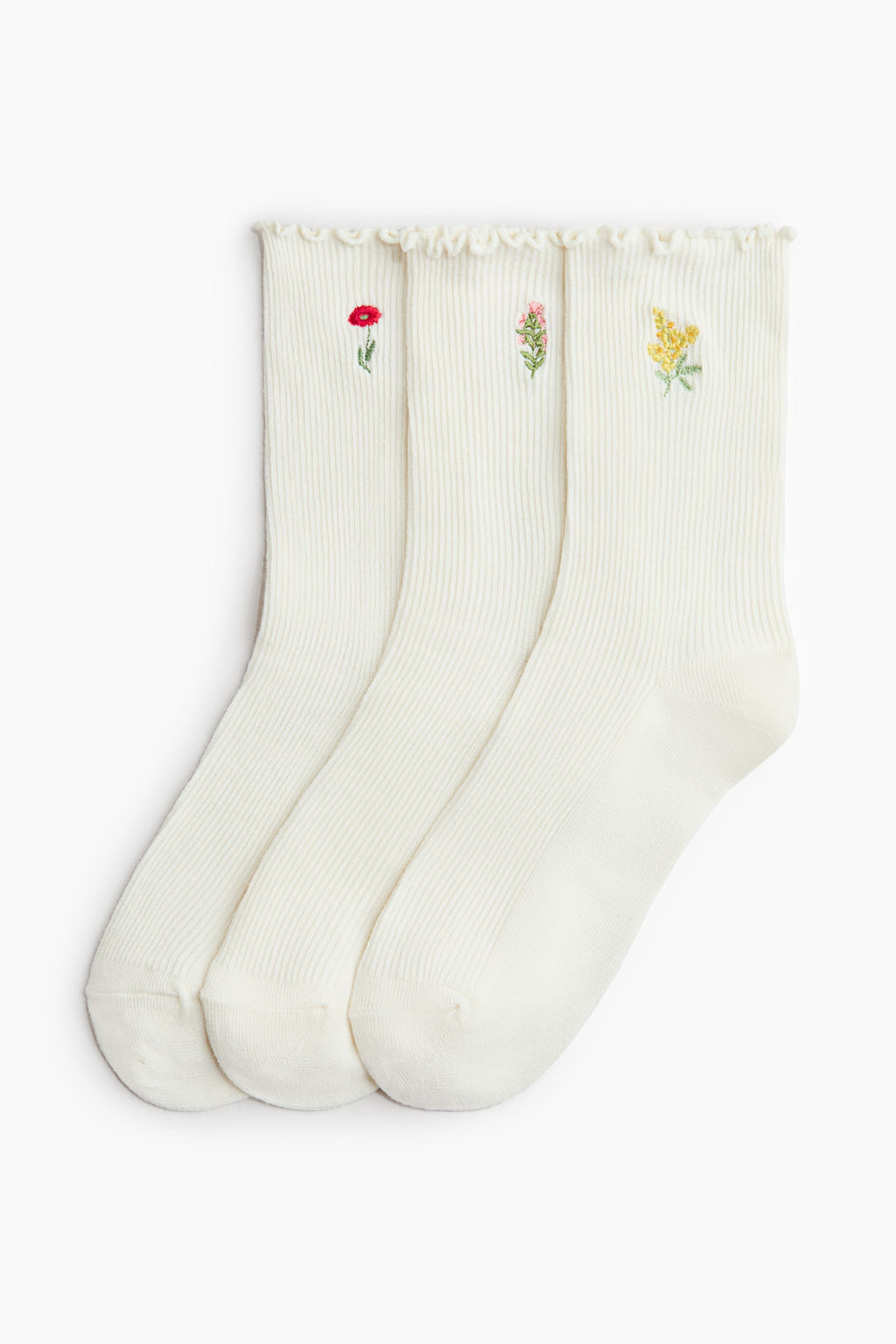 Pack de 3 calcetines con ribete sobrehilado - H&m фото 3