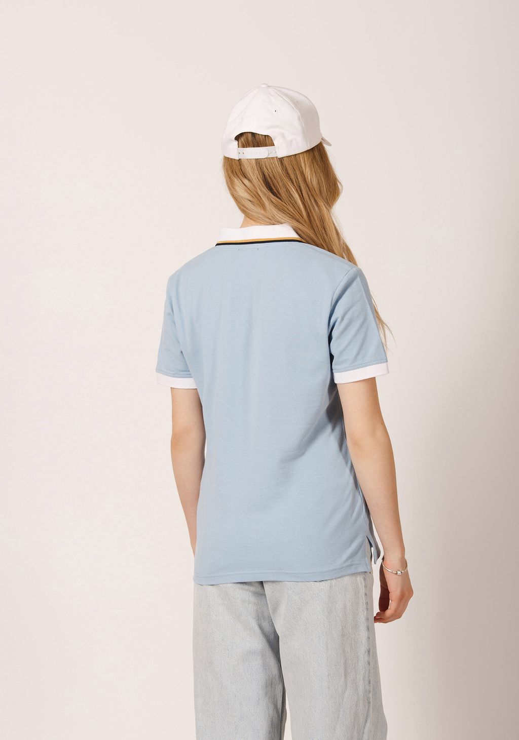 Футболка поло женская 2536 голубой