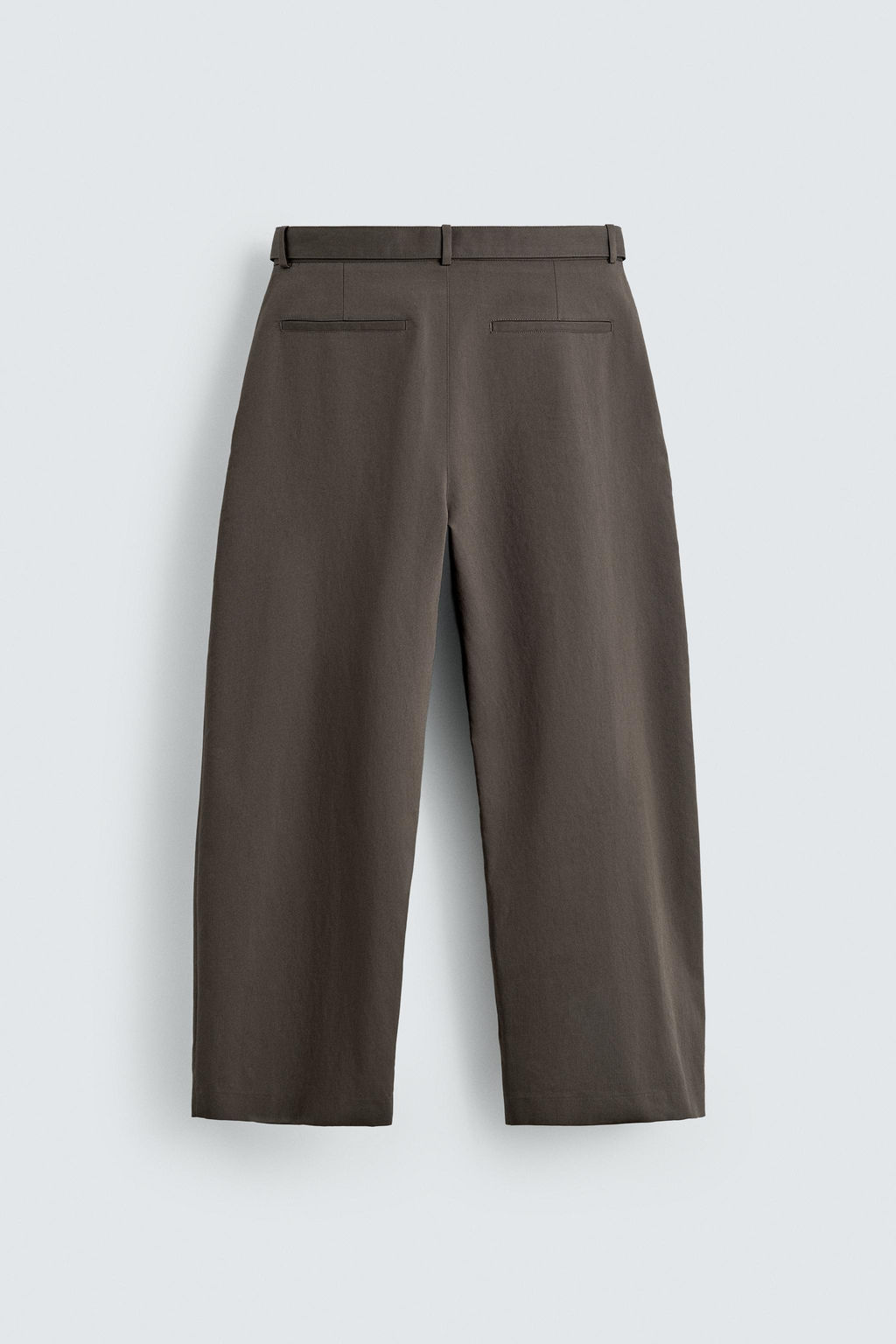 PANTAL?N WIDE FIT CINTUR?N / Gris topo - Zara фото 8