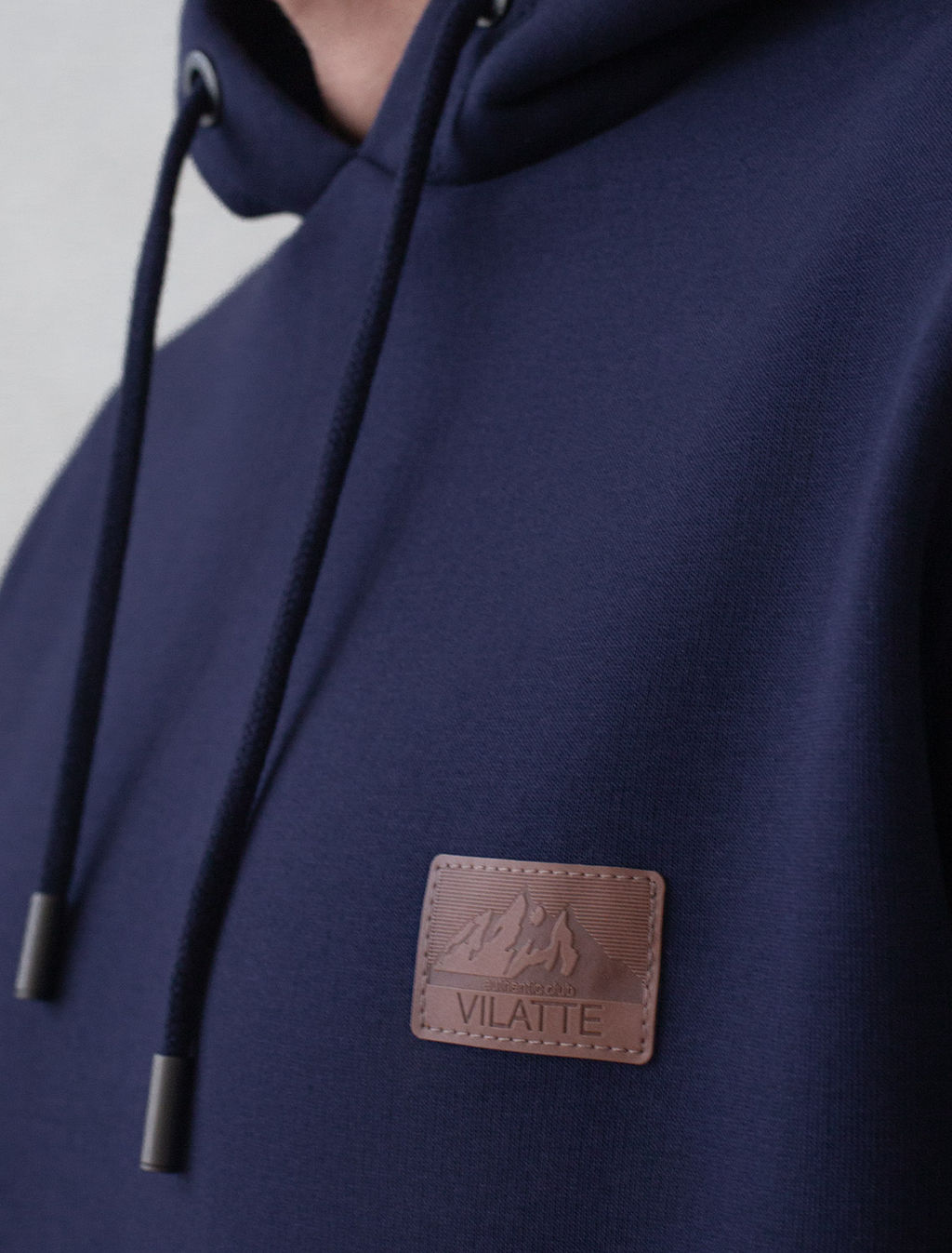 Худи на молнии из премиального футера трехнитки с начесом - Vilatte фото 2