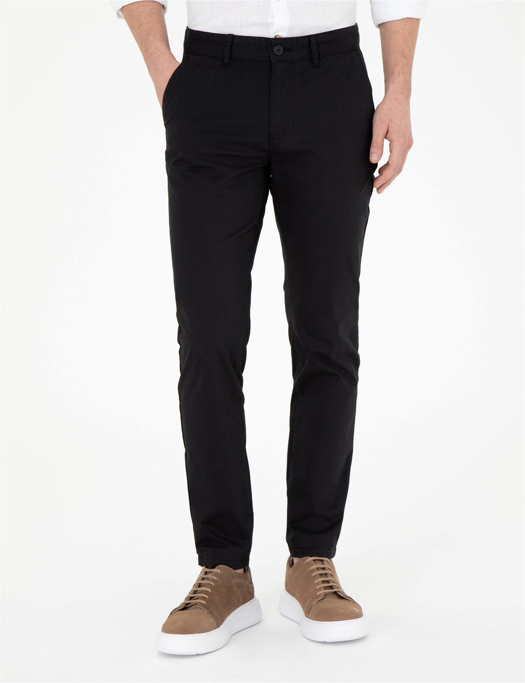 Siyah Slim Fit Kanvas Pantolon - Pierre cardin фото 2