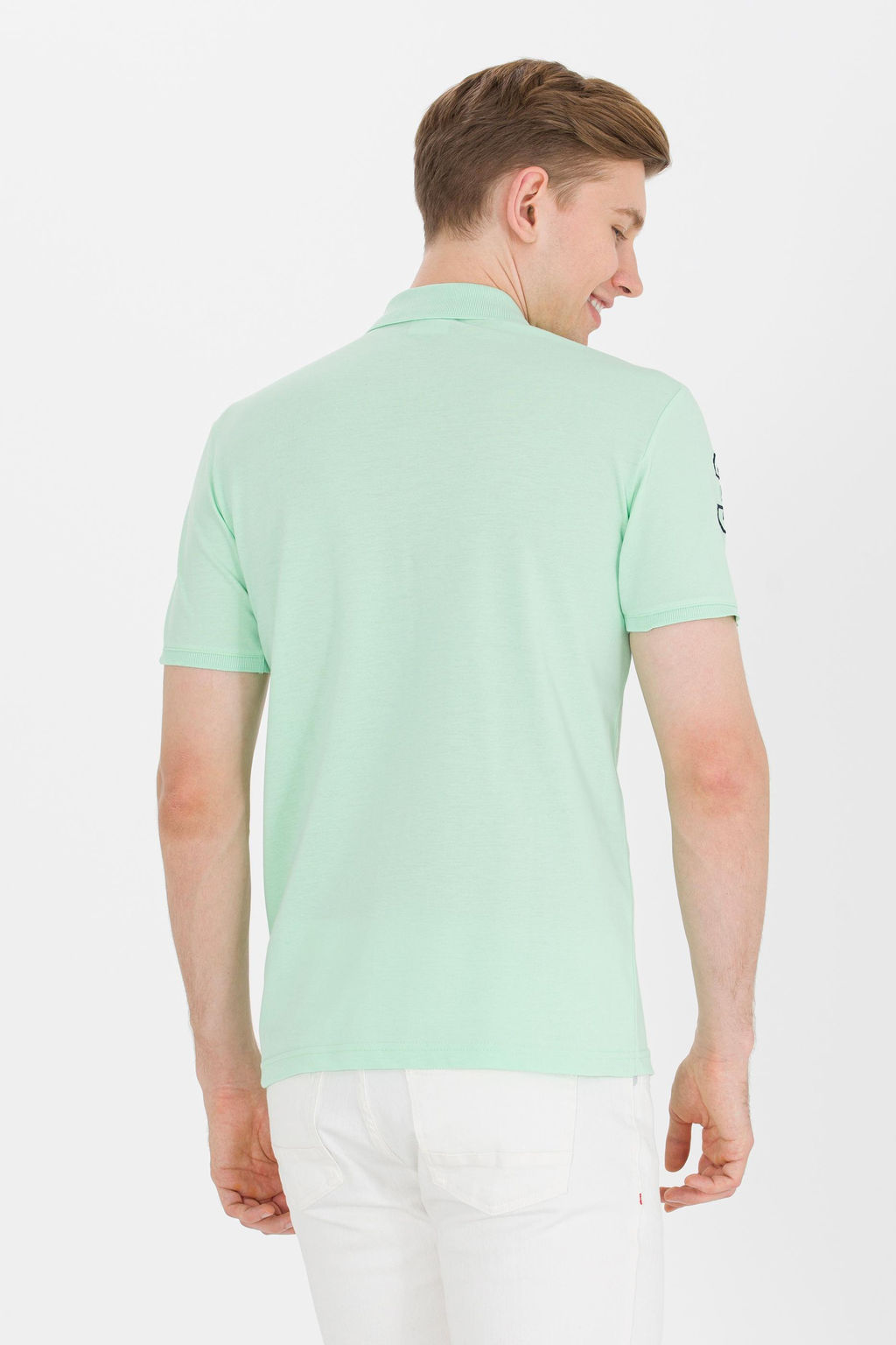 Erkek Mint Ye_ili Basic Polo Yaka Ti__rt