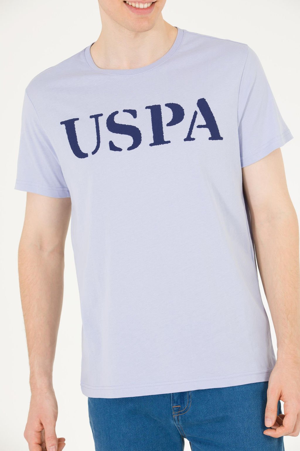 Мужская синяя футболка с круглым вырезом Basic - U.s. polo assn фото 6
