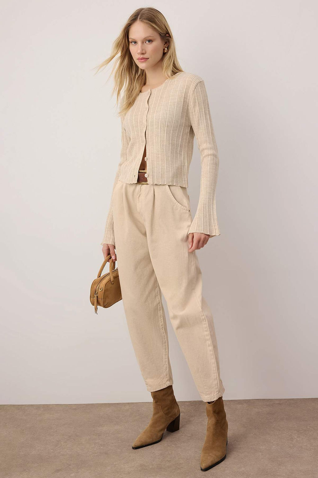 Kahverengi Ispanyol Kol Triko H?rka TWOAW26HI00268 - Trendyolmilla фото 6