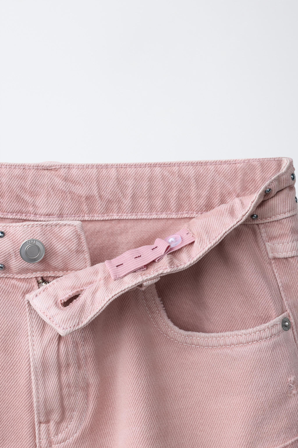 BERMUDA DENIM TACHAS PARCHE ESTRELLA / Rosa - Zara фото 3