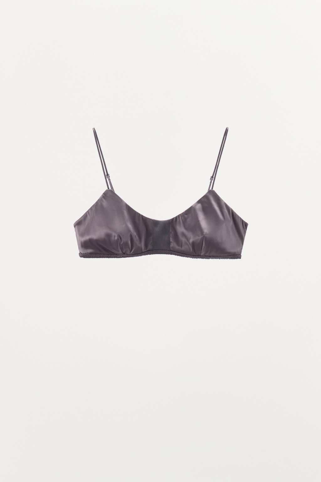 SATIN RIBBED BRALETTE - Zara фото 2