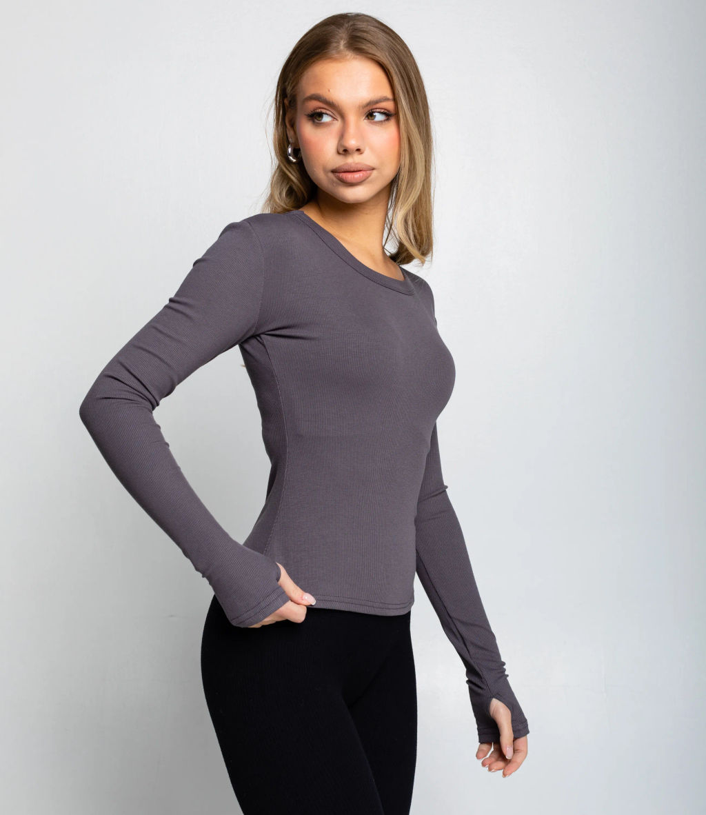 Лонгслив #КТ6889 (1), графит - Dommod фото 2