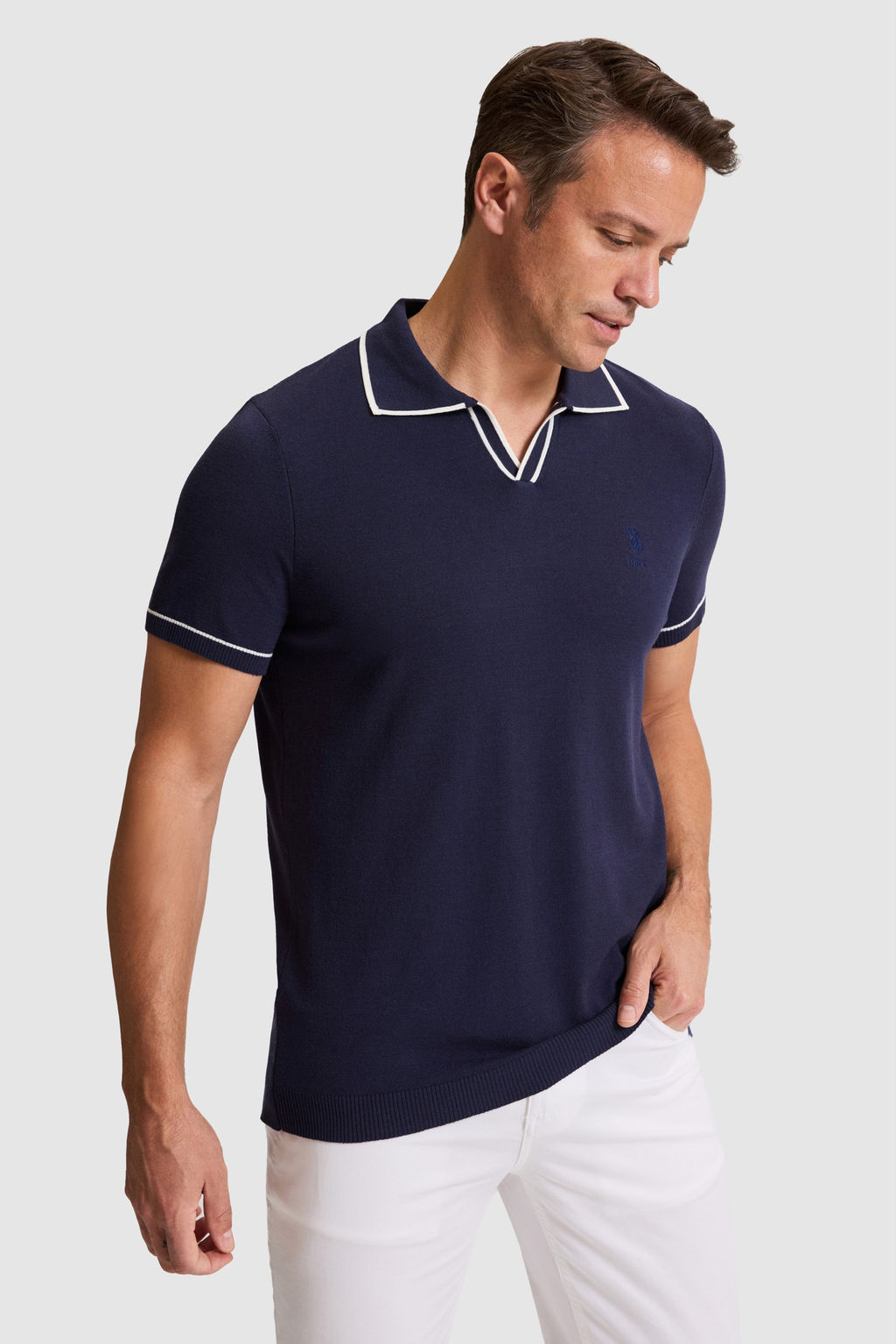 Erkek Lacivert Polo Yaka Triko TiЕГrt - U.s. polo assn фото 3