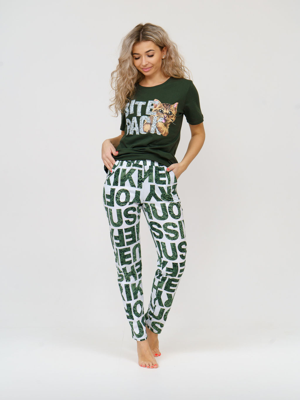 775/2 Пижама "Буквы/хаки"