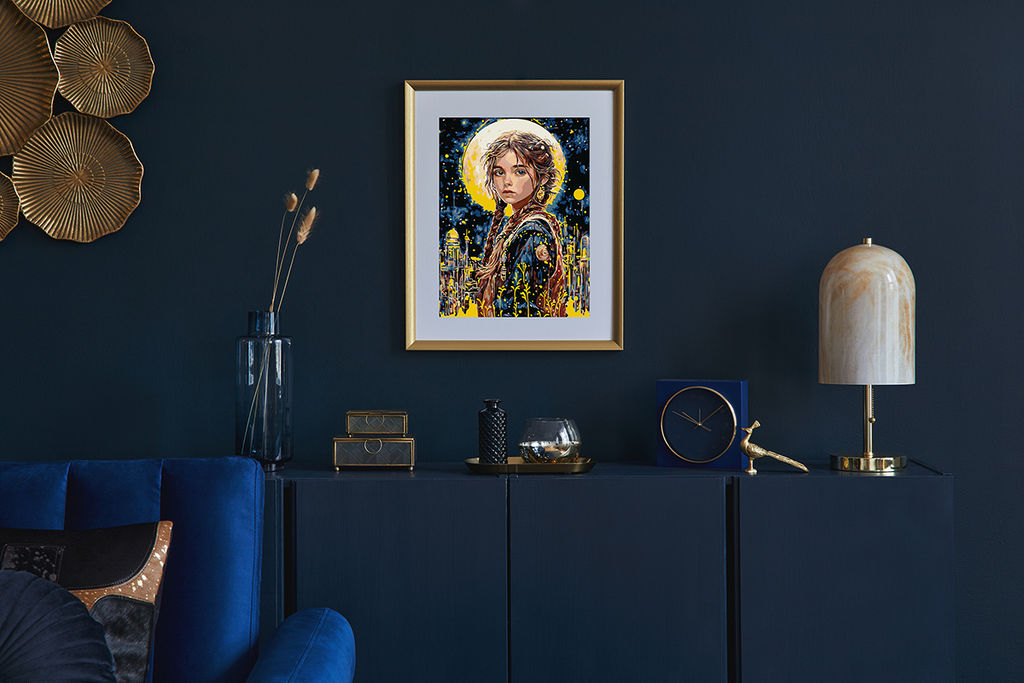 ФРЕЯ PNB/PLPT-349 Набор для раскрашивания по номерам ( с поталью ) 50 х 40 см Юная чародейка