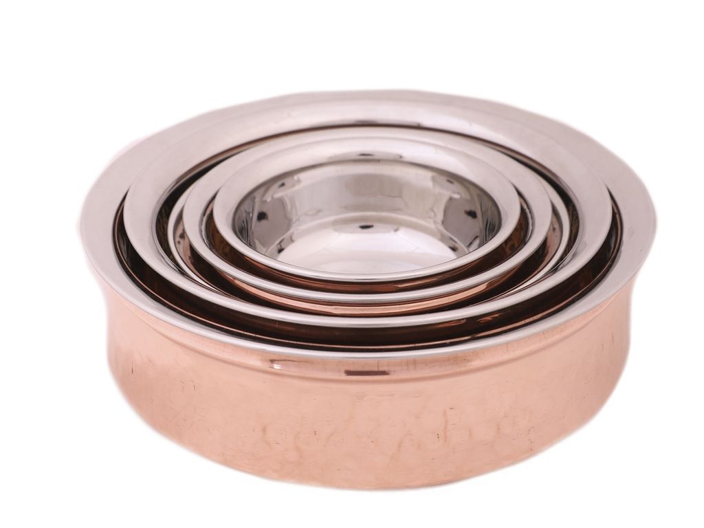 Набор посуды из 5 чаш (медь) №ПсСН/1