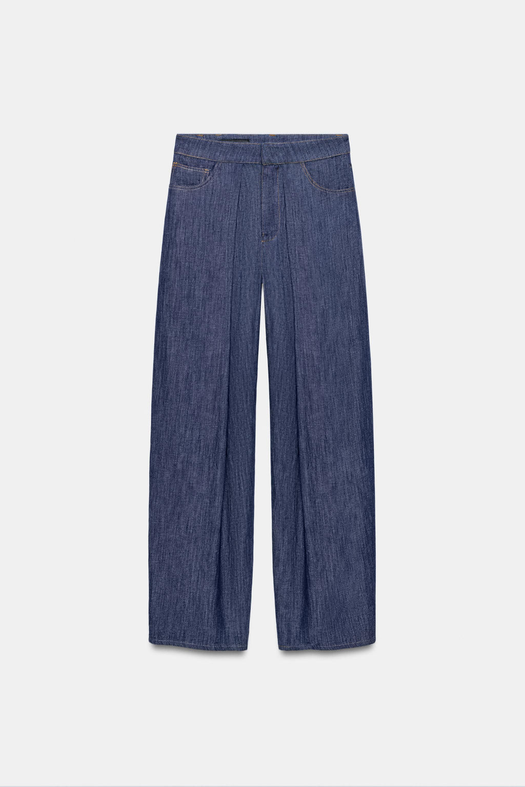 PANTAL?N PLIEGUES CON LINO / ?ndigo - Zara фото 7