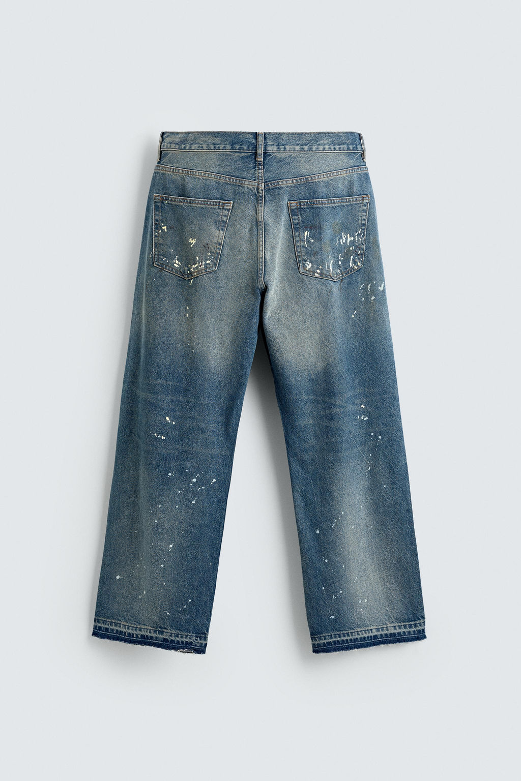 LOOSE FIT SPLATTER JEANS - Zara фото 8