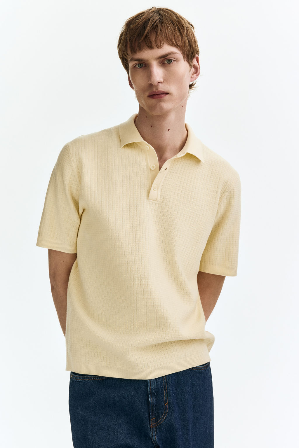 Polo en punto texturizado Regular Fit - H&m фото 7