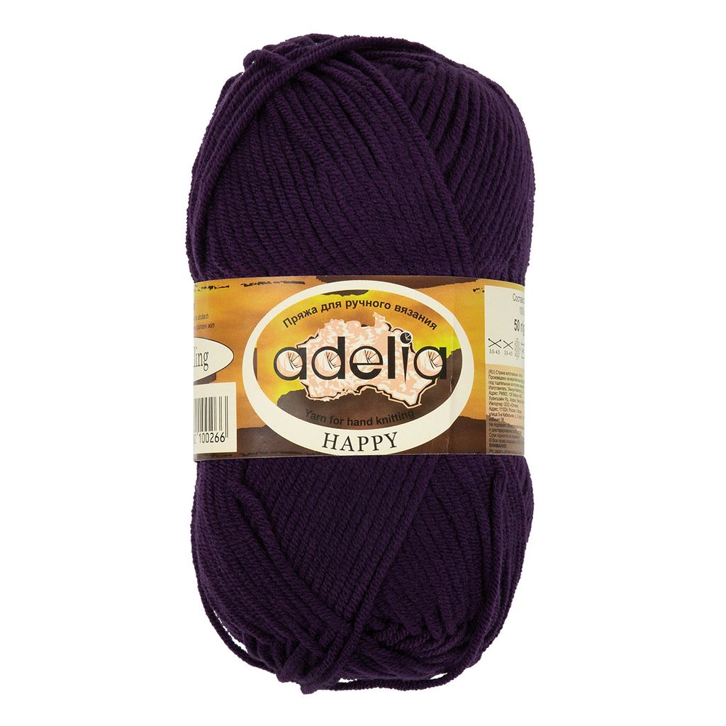 Пряжа ADELIA HAPPY 100% акрил 10 шт. х 50 г 128 м 7 м
