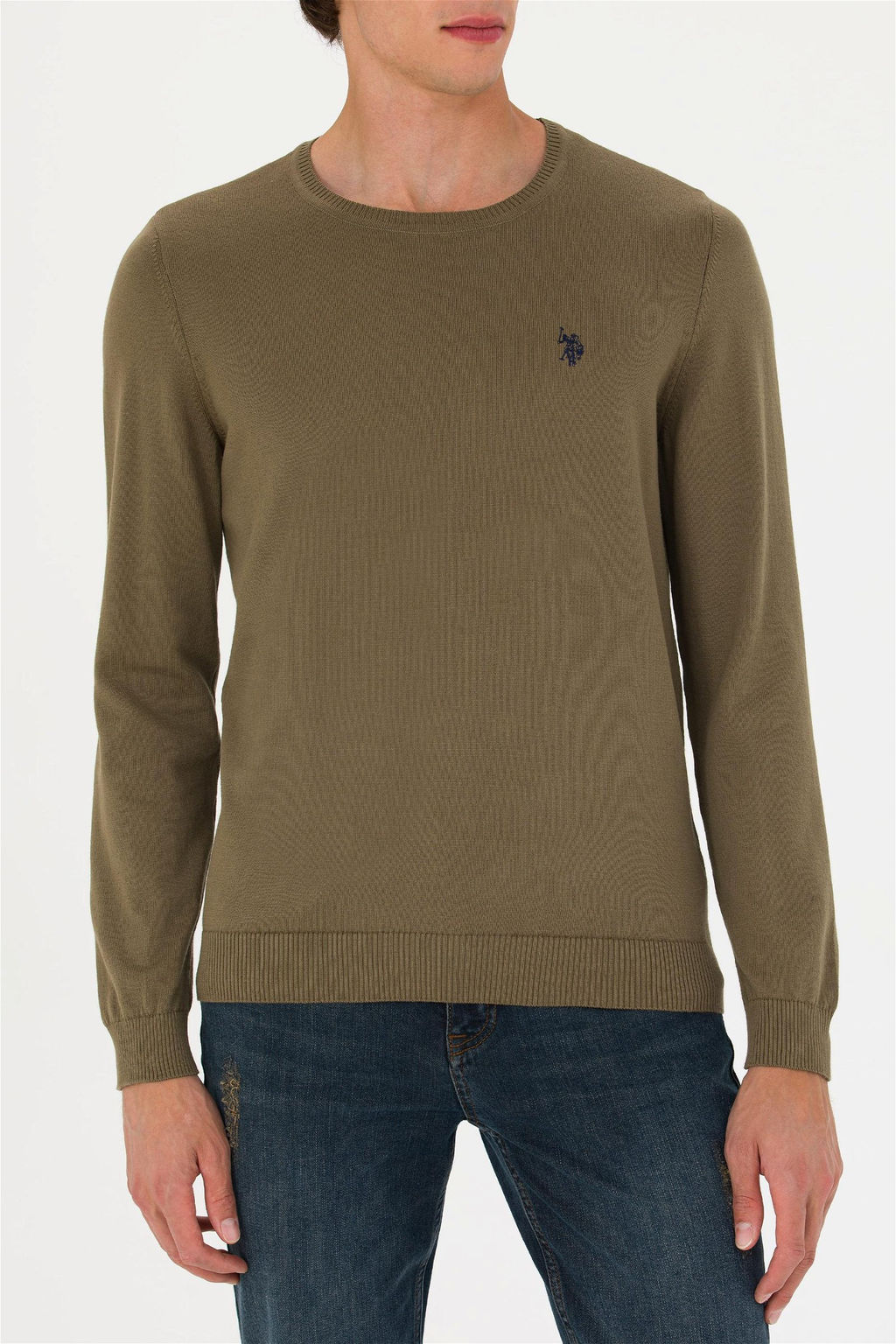 U. S. Polo Assn Мужской базовый свитер цвета хаки - U.s. polo assn фото 13