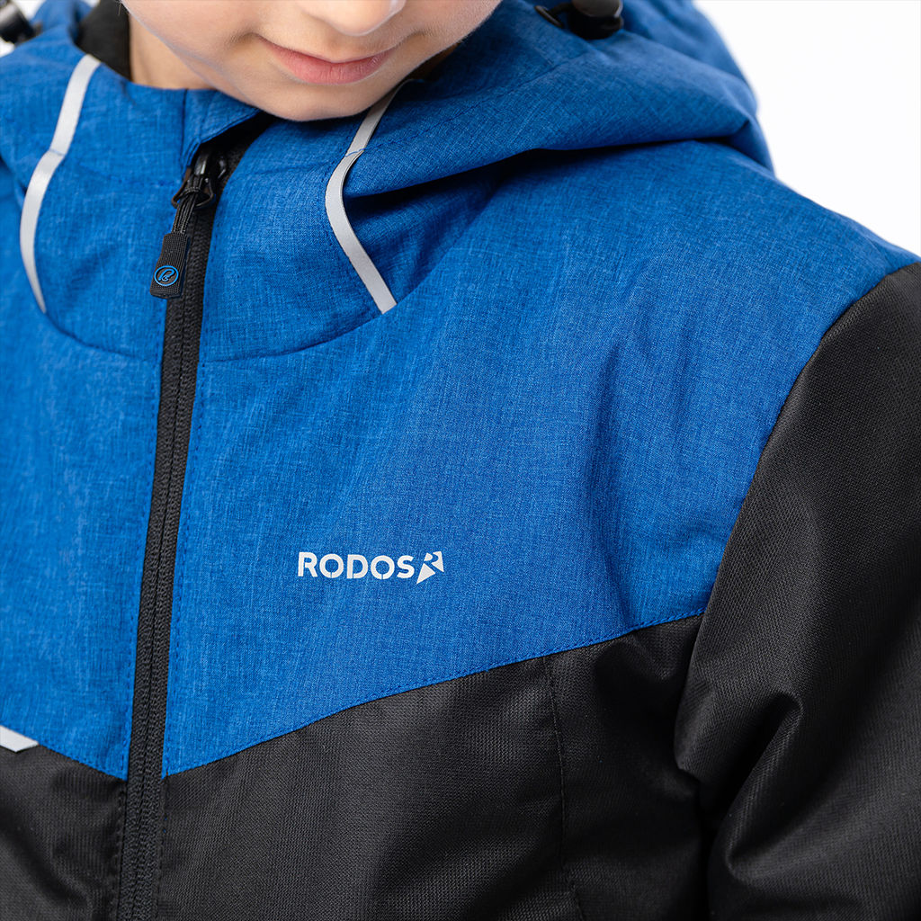 RODOS Куртка детская мембрана демисезон М-230/1 Чёрный/Васильковый