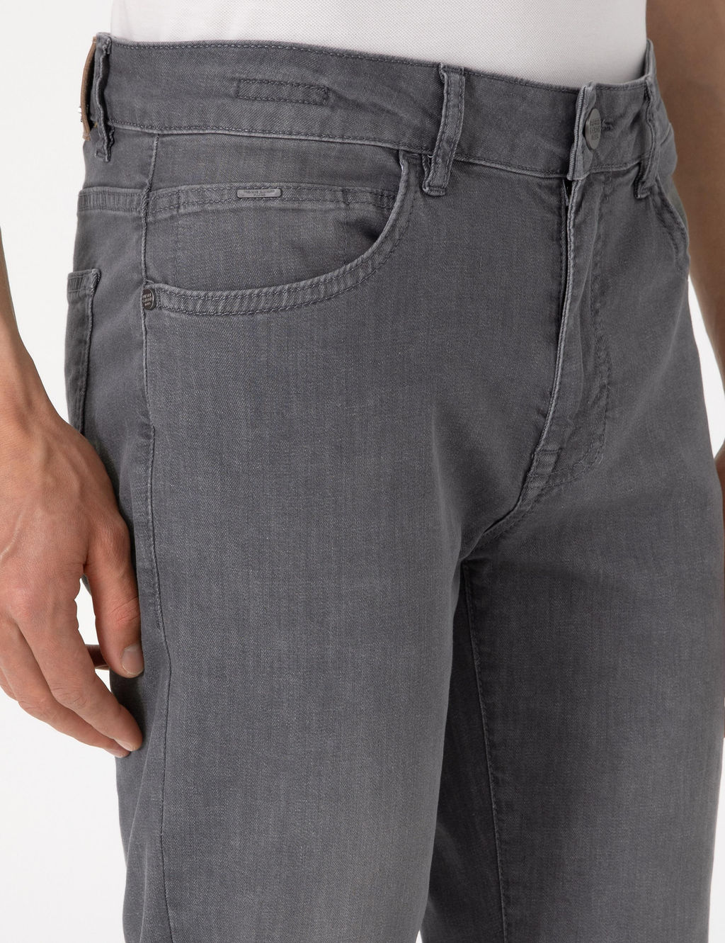 Koyu Gri Slim Fit Jean Pantolon