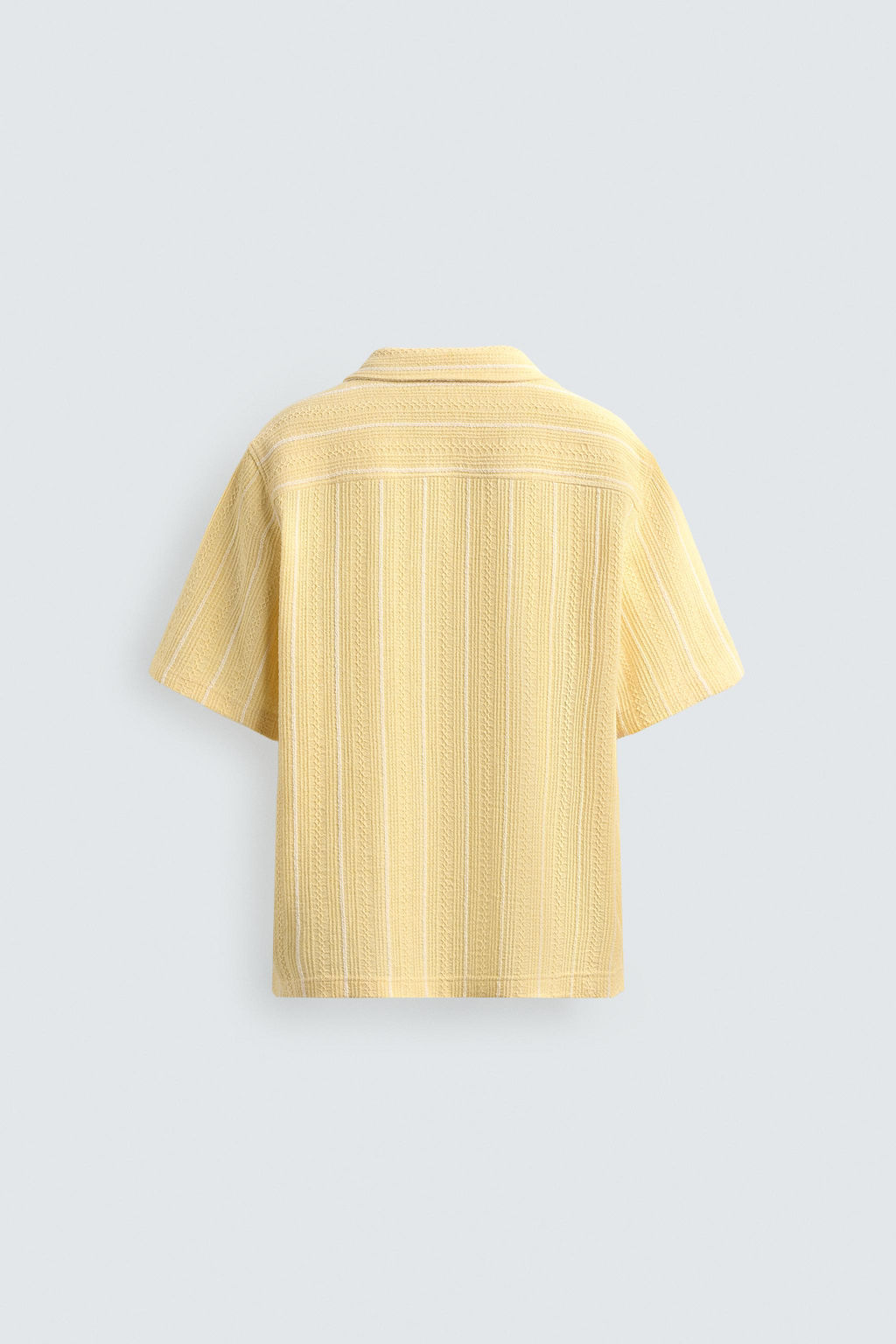 CAMISA REGULAR FIT JACQUARD RAYAS / Amarillo - Zara фото 8