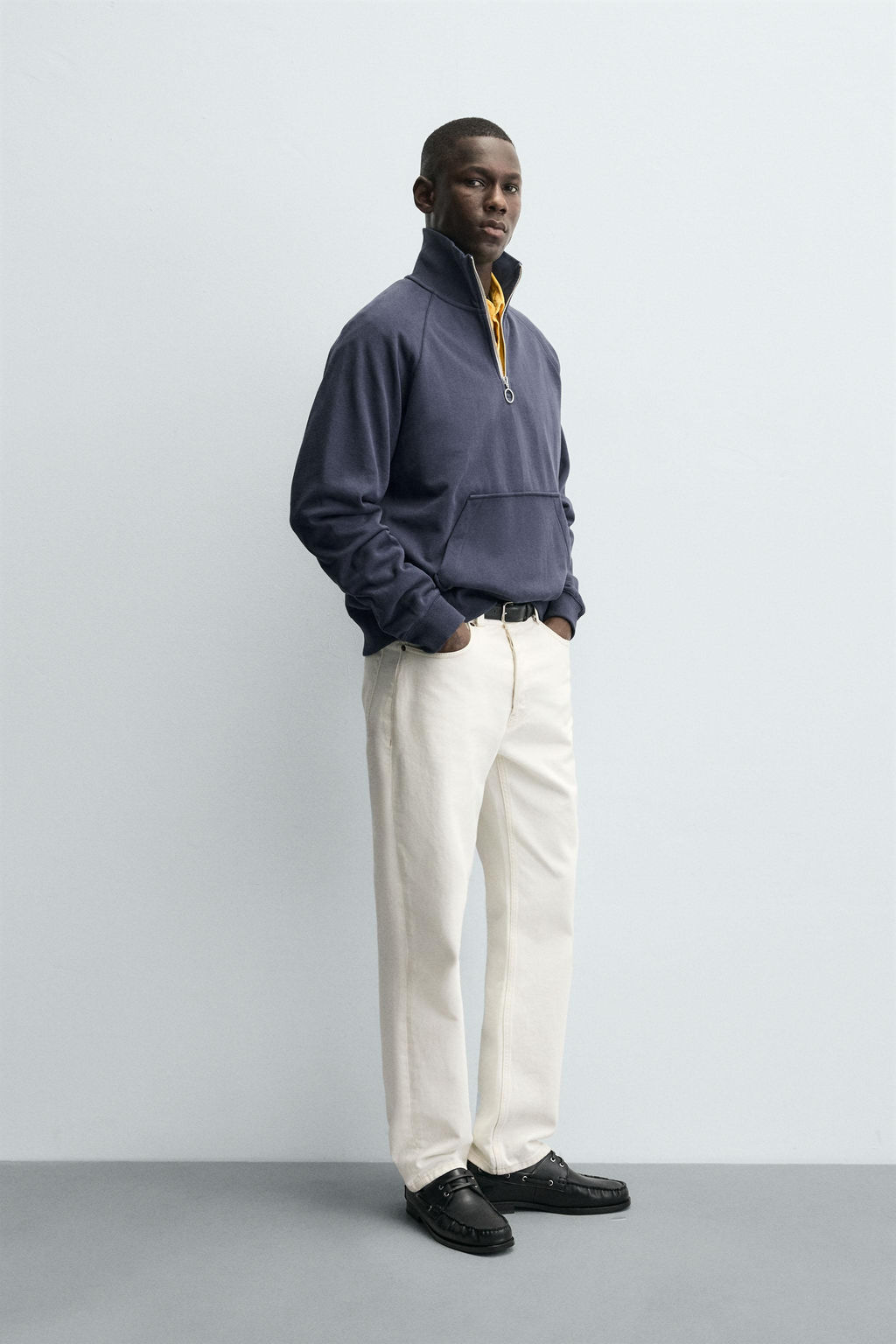 QUARTER-ZIP SWEATSHIRT - Zara фото 4