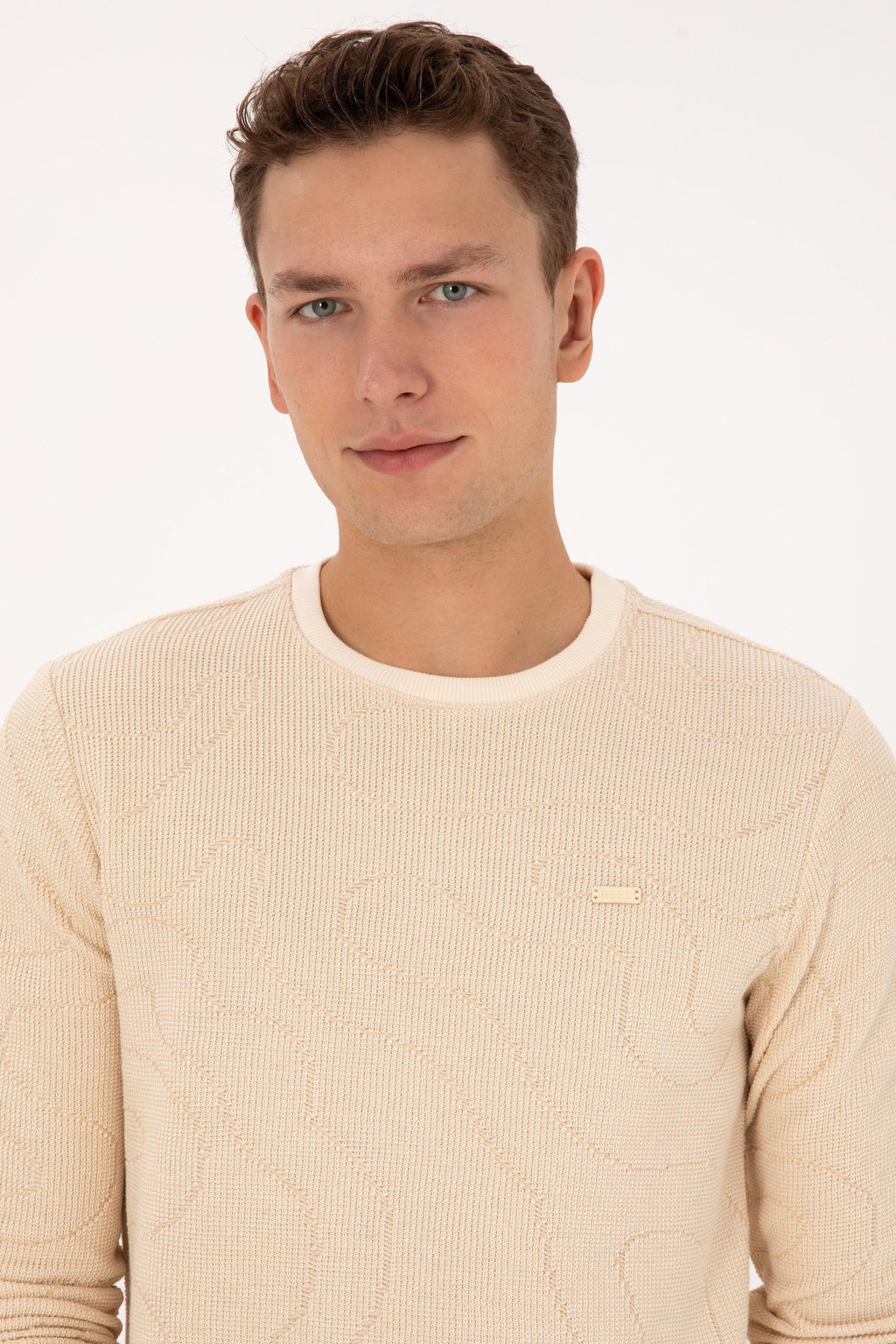 Erkek Krem Sweatshirt