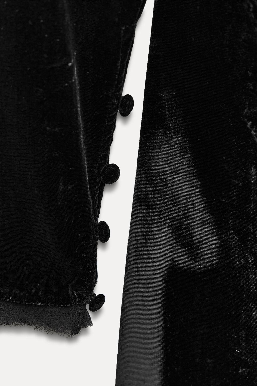 ZW COLLECTION EMBROIDERED VELVET KIMONO - Zara фото 9