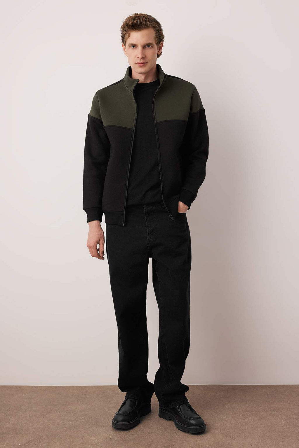 TRENDYOL MAN Lacivert-Gri Melanj Regular Fit Uzun Kollu Dik Yaka Fermuarl? Sweatshirt TMNAW22SW0720 - Trendyolmilla фото 19