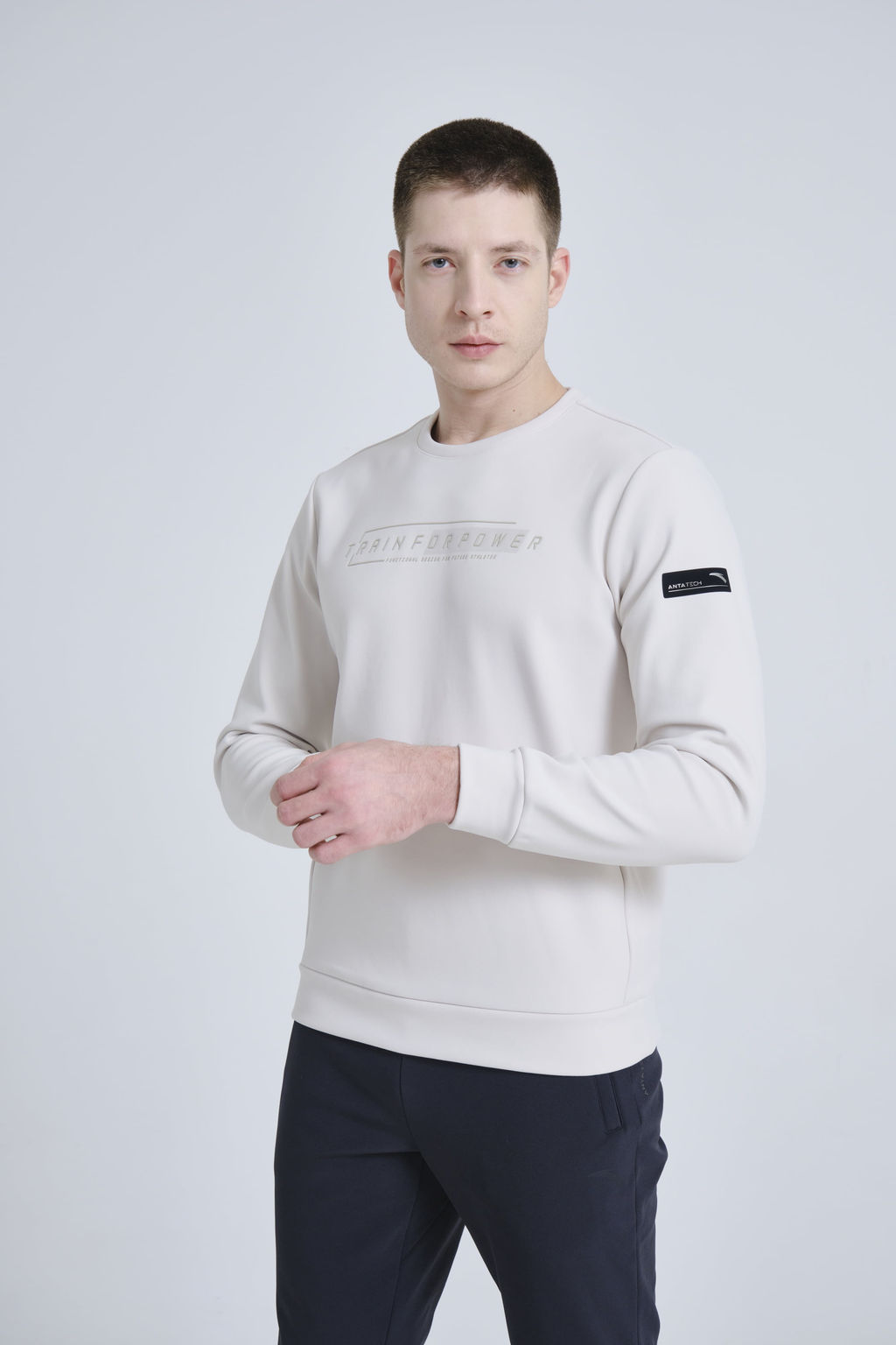 Свитшот с флисом Светло-серый - Anta фото 5