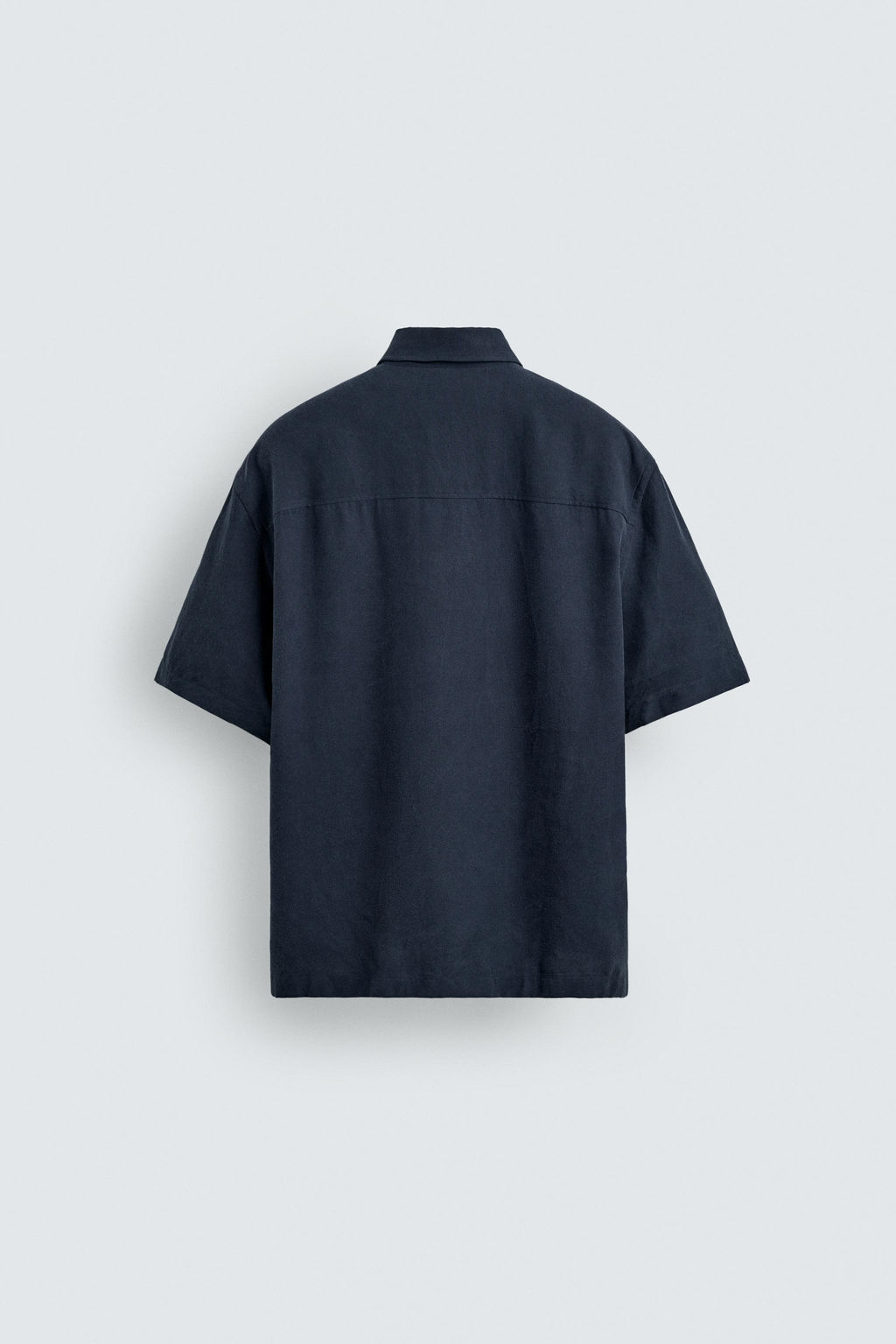 CAMISA POLO FLUIDA LYOCELL / Marino - Zara фото 8