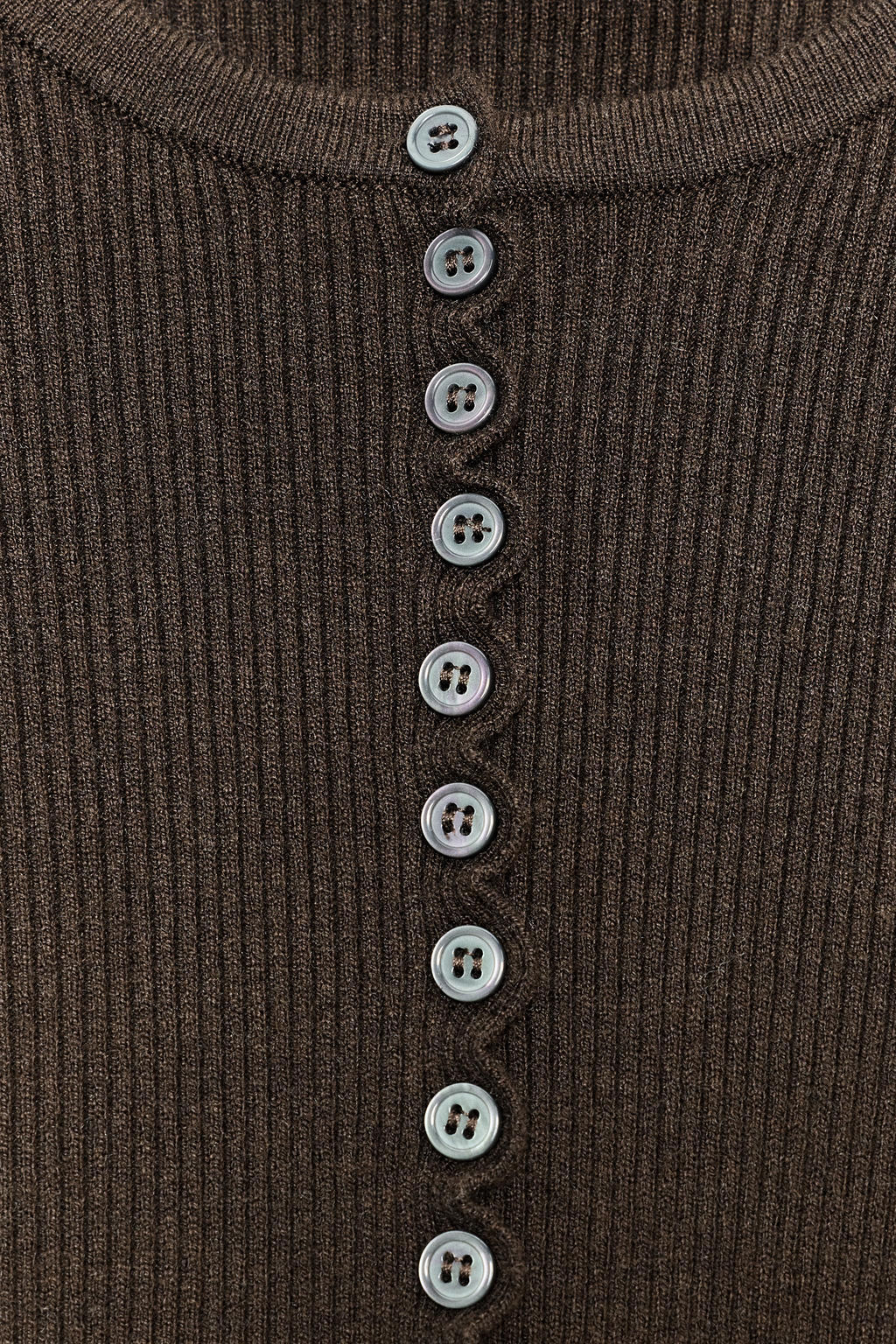 RIB KNIT CARDIGAN - Zara фото 6