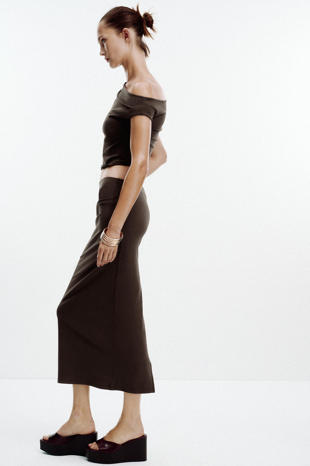 TEXTURED MIDI SKIRT - Zara фото 5