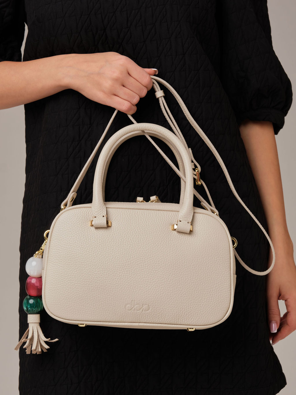 Кожаная сумка Hawaii DBR 31216 светлый крем фото 4