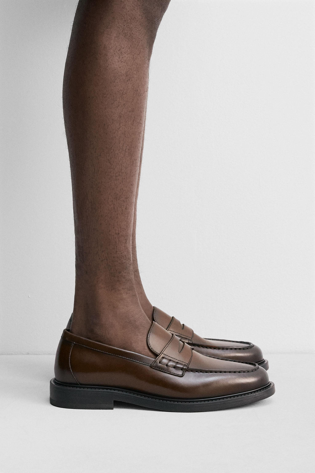LEATHER PENNY LOAFERS - Zara фото 2