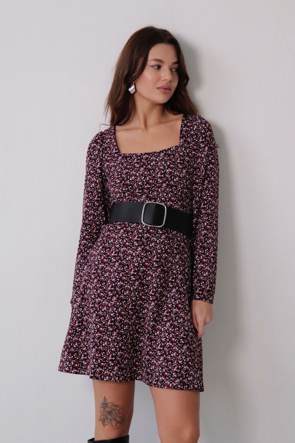 Платье с вырезом каре отрезное по талии - Martichelli фото 40