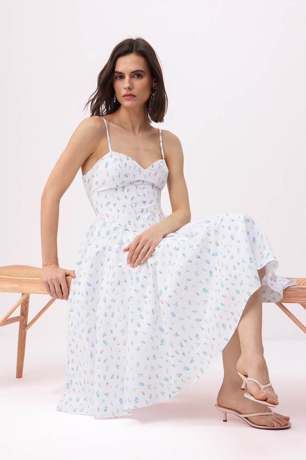 Limited Edition Lila Midi Korse Detayl? Dokuma Elbise TWOSS26EL00191 - Trendyolmilla фото 6