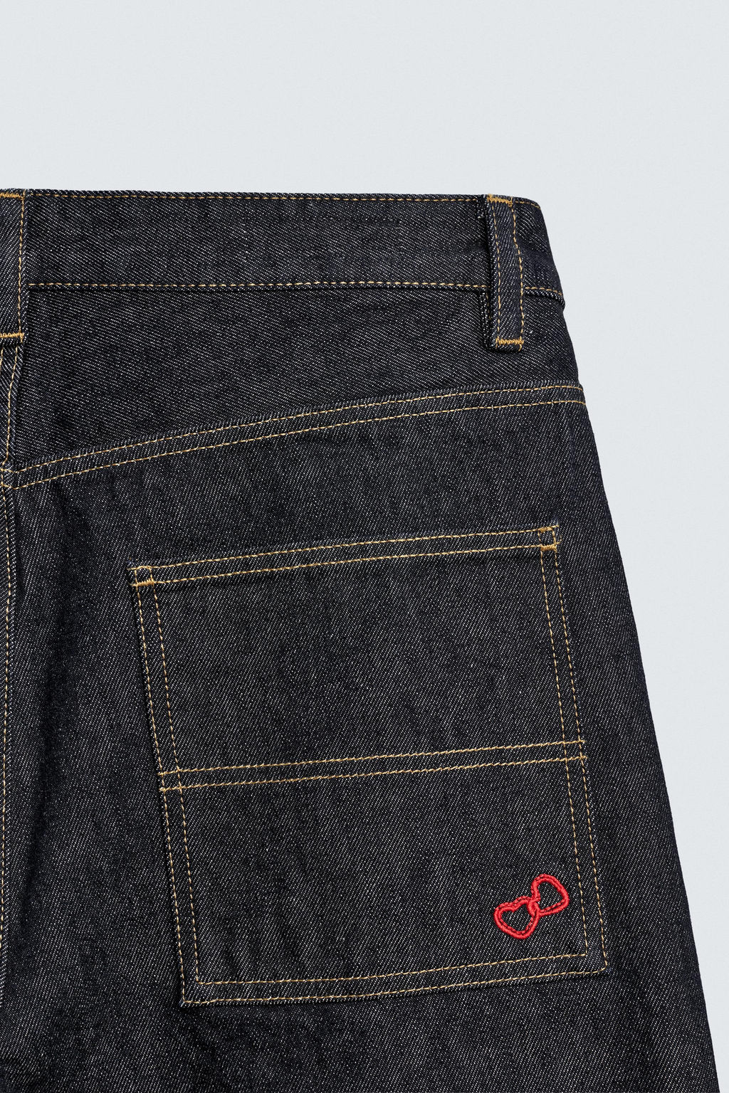 EMBROIDERED HEART DENIM CHINO TROUSERS - Zara фото 24